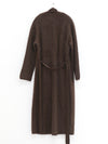 SWAYING 25 Fall/Winter Collection: Yak Wool Faux Fur Long Cardigan SW-SW25AW1T42C2S2-SZ, Dark Brown